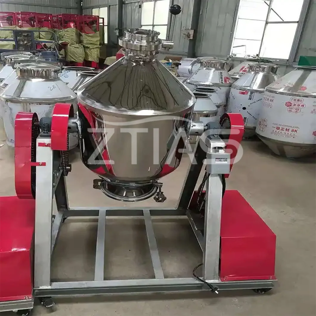 Stainless Steel Powder Drum Rotating Pharmaceutical Food Dry Powder Mixer Three-Dimensional Motion 3D Mixer