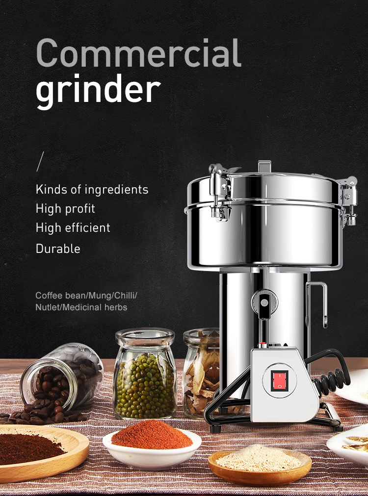 2000g Best Selling Stainless Steel Grain Product Making Machinery Electrical Herb Grinder