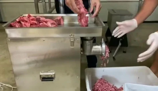 Qh#32 Aço Inoxidável Elétrico Processamento de Carne Corte Máquina de Moer Salsicha Slicer Recheio de Salsicha Carne/Frango/Vegetais Picador Misturador Moedor Fabricante