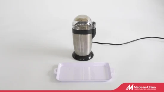 Mini moedor elétrico doméstico de plástico para café e nozes com lâmina SUS